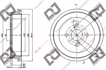 Тормозный барабан DJ PARTS BR1030